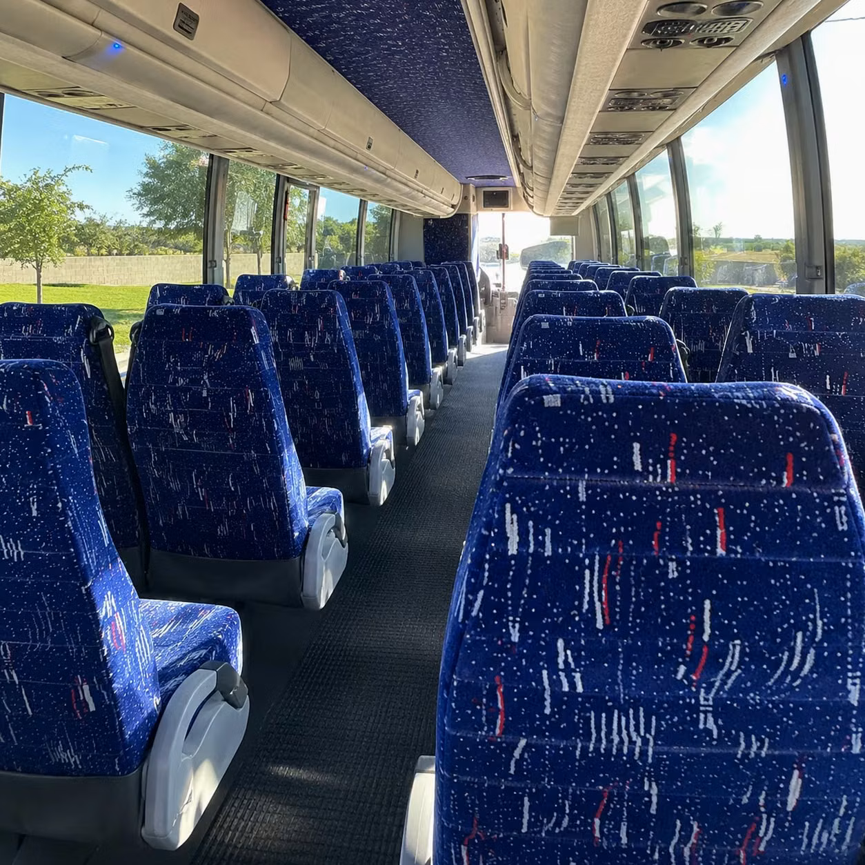 56 passenger charter bus interior