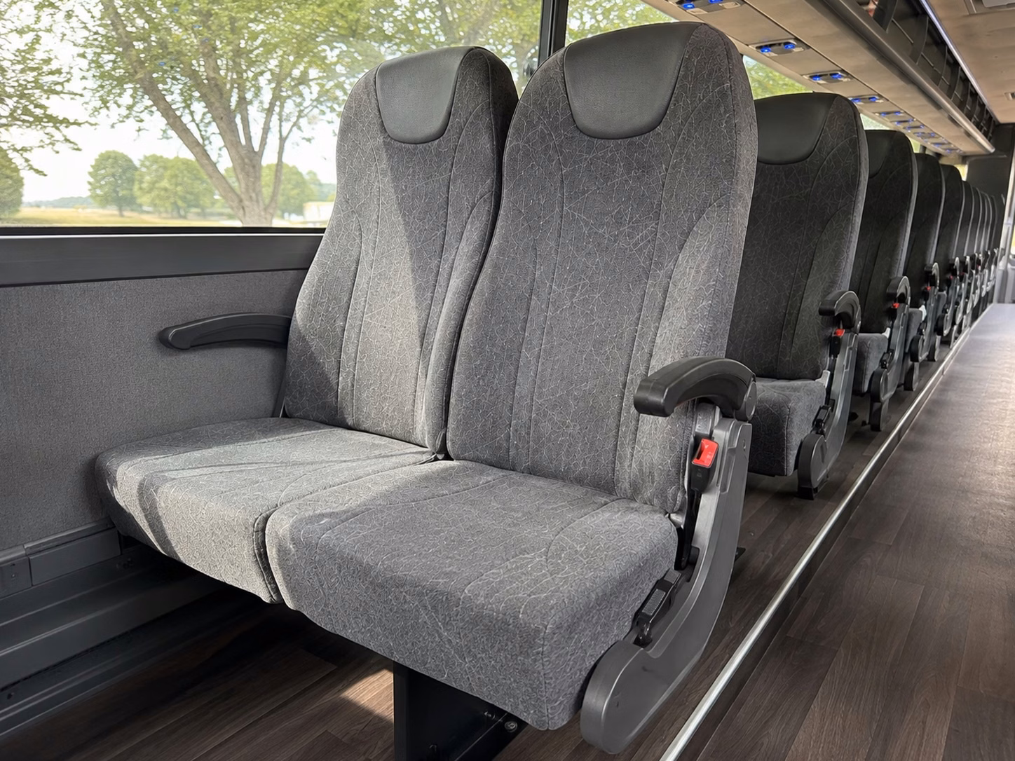 ceremony to reception transfers in greenville are seamless with a charter bus