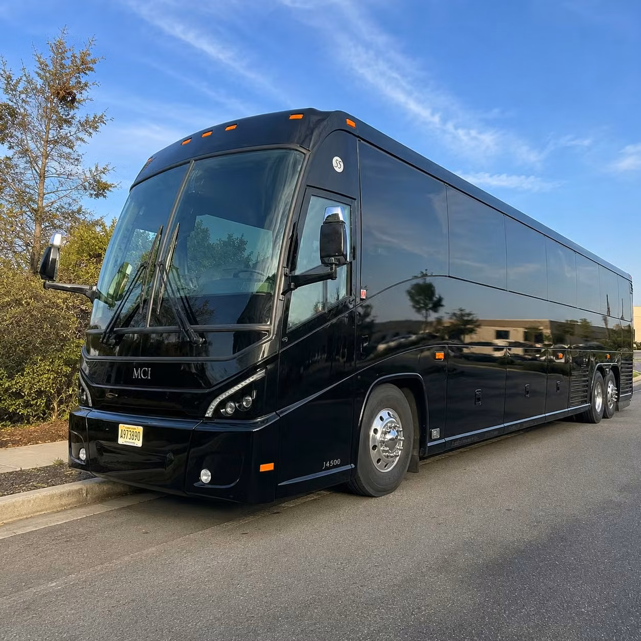 greenville charter bus rental exterior